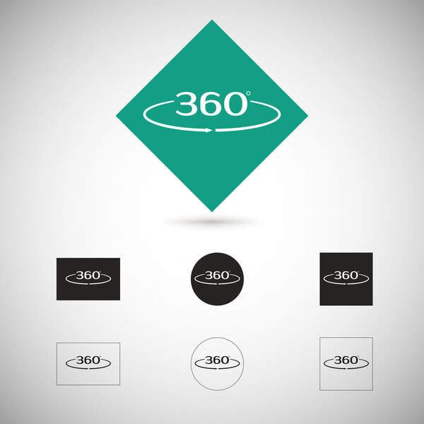 Angle 360 degrees sign