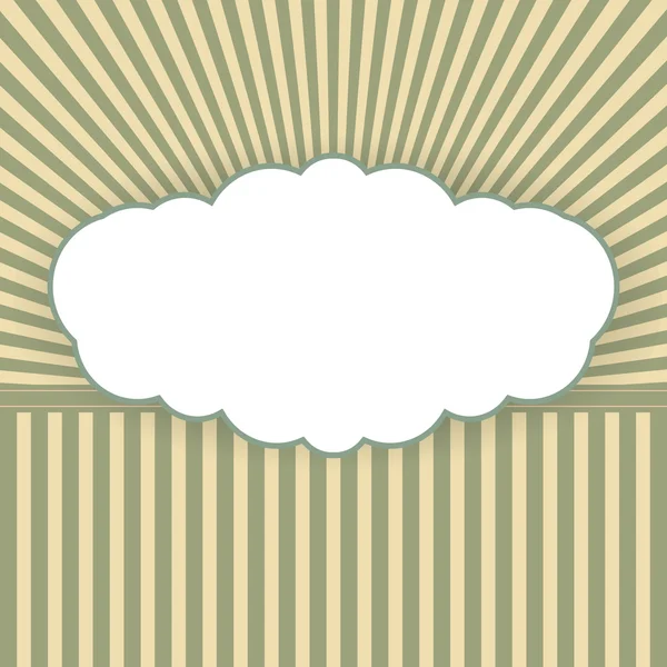 Vintage vector background with form of a cloud — Stock Vector