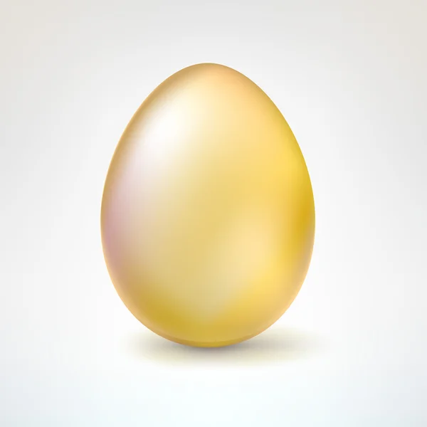 Goldenes Ei, isoliert auf weißem Hintergrund — Stockvektor