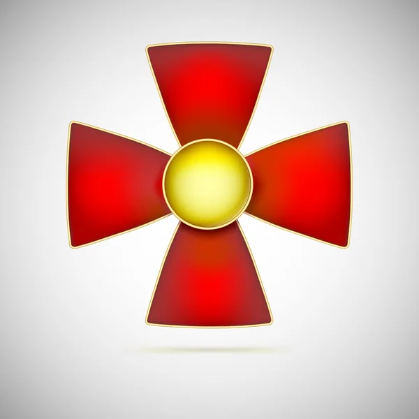 Czerwonego Krzyża, ilustracja medal wojskowy — Wektor stockowy
