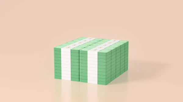 Bundles cash of beige background. One million money. Bundles cash. — Stock Photo, Image
