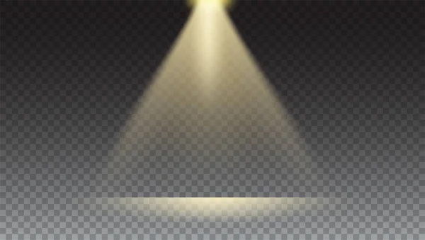 Lighting Studio Product Display Yellow Ray Spotlight Wall Floor Studio — Vector de stock