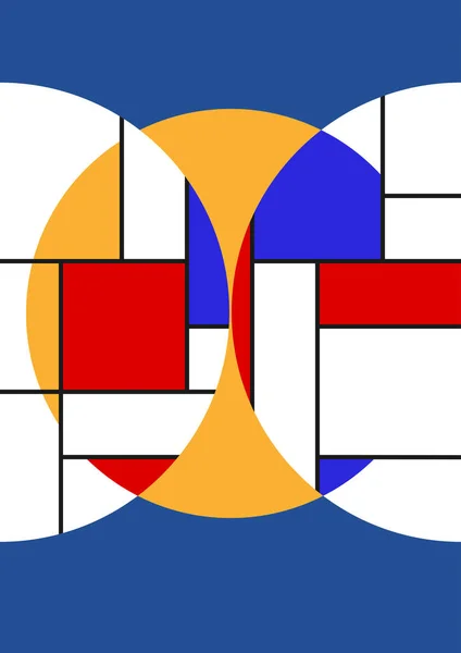 Superposition Intersection Des Formes Géométriques Base Modèle Abstrait Géométrie Simple — Image vectorielle