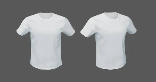 Ilustración Renderizado Diseño Camiseta Blanca Deportes Casual Vista Frontal Plantilla Fotos De Stock Sin Royalties Gratis