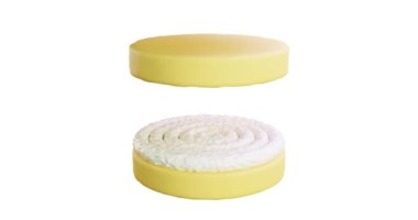 Adım adım pasta yapmanın 3 boyutlu animasyonu. Kek katmanları sünger kek, krema, jöle, çikolata lekeleri, dekoratif elementler doğal çilekler, badem kurabiyeleri sorunsuzca düşüyor.