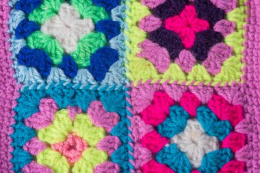 Örgü yün giysiler, el yapımı. Yakın plan.