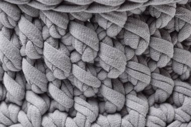 Örgü yün giysiler, el yapımı. Yakın plan.