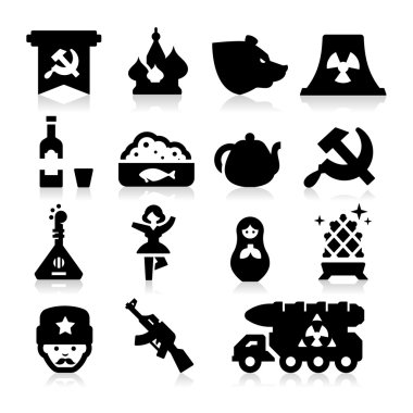 Russian Culture Icons clipart