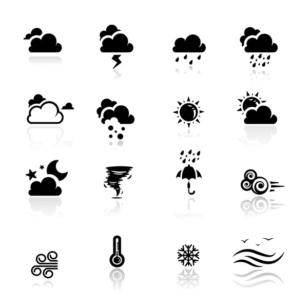 Icônes ensemble Météo — Image vectorielle