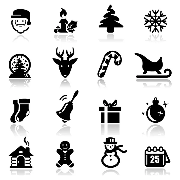 Set di icone natalizie — Vettoriale Stock
