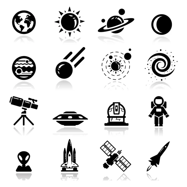 Conjunto de iconos espaciales — Vector de stock