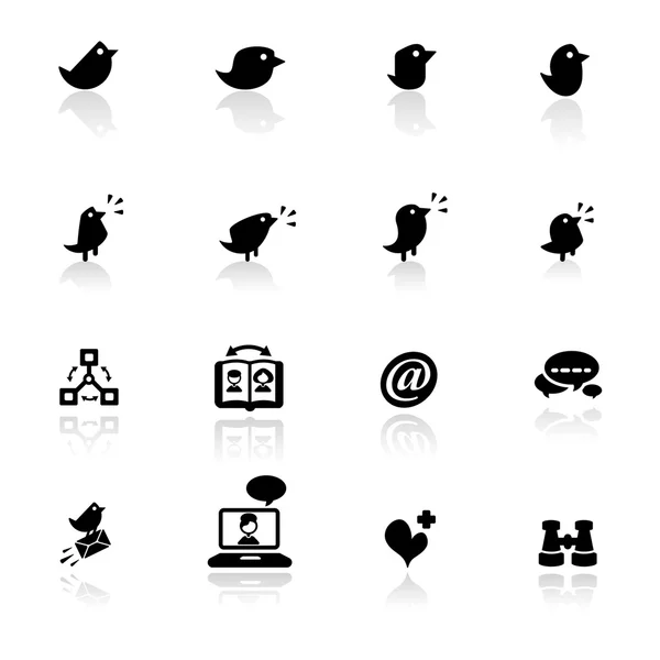Conjunto de iconos Redes Sociales — Archivo Imágenes Vectoriales