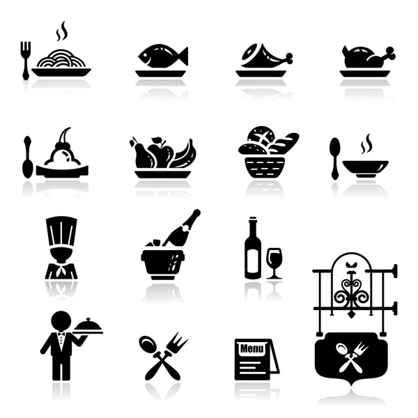 Pictogrammen instellen restaurant — Stockvector