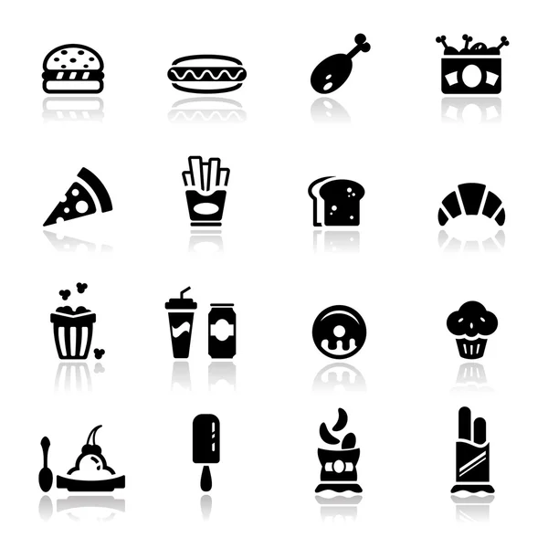 图标设置垃圾食品 — 图库矢量图片