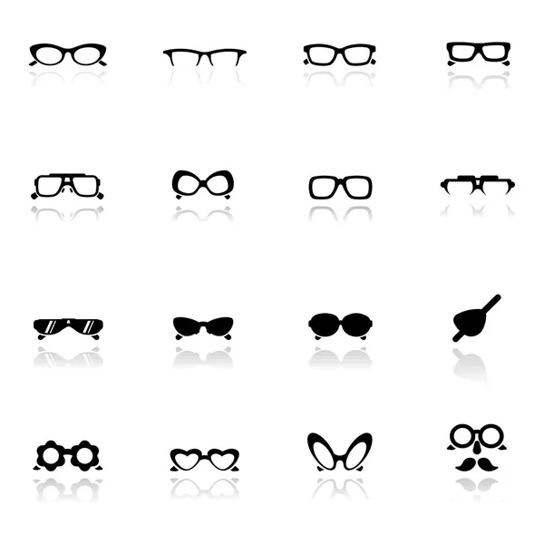 Icons set Eye glasses — Stock Vector