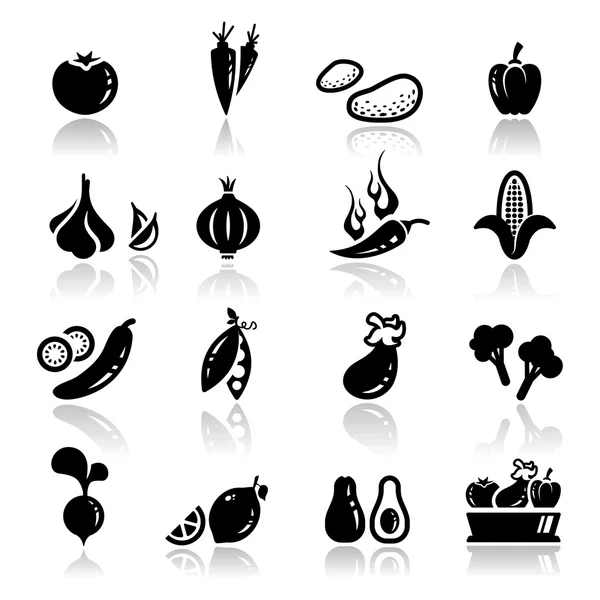 Icons set Vegetable — Stock Illustration Icons set Vegetable Stock Vector