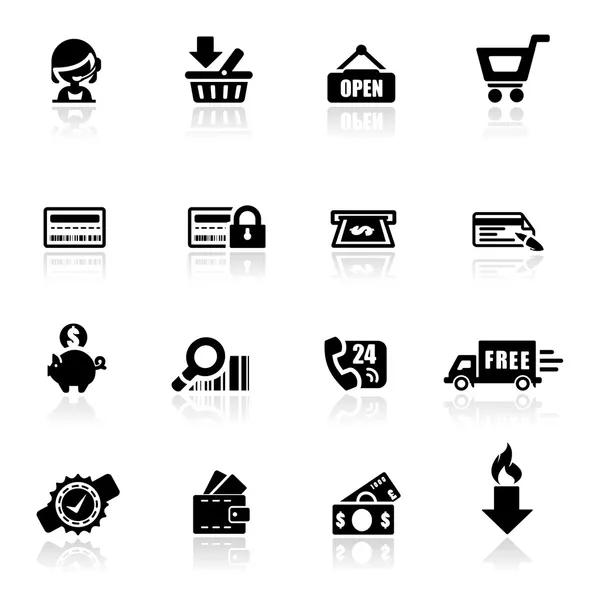 Icons set Shopping — Stock Vector
