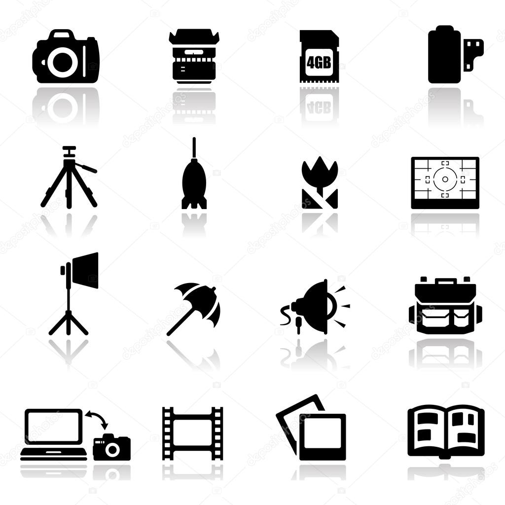 Icons set photography
