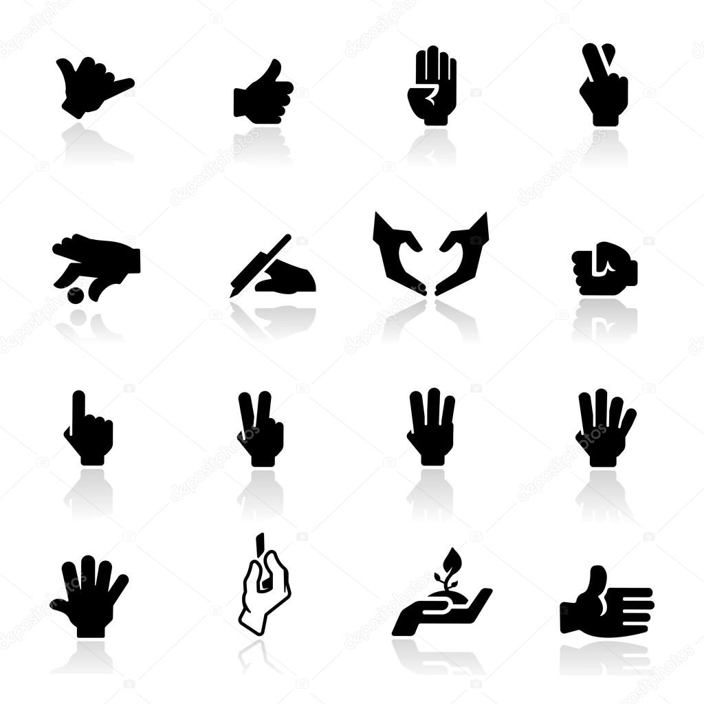Icons set hands