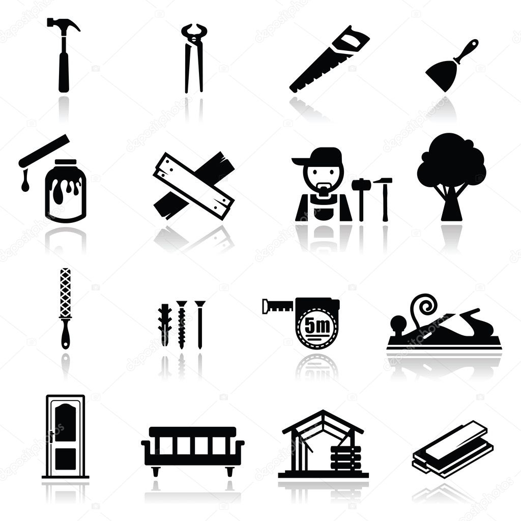 Carpenter Icons Set