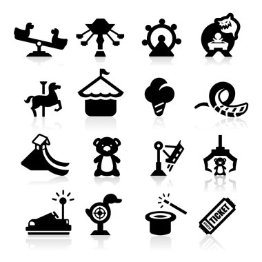 zarif serisi eğlence parkı Icons set