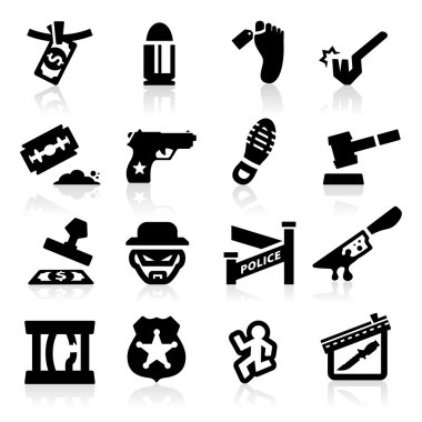 zarif serisi suç Icons set