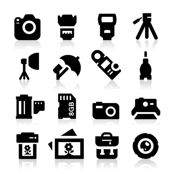 Photography Icons — Stock Vector