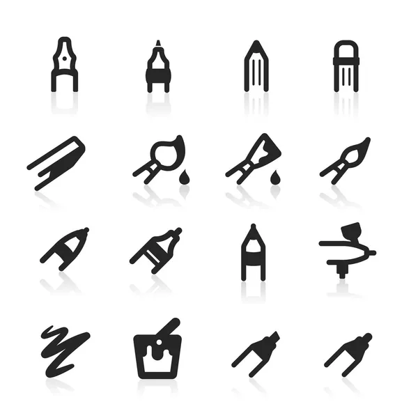 Grafikwerkzeuge Icons Set - einfache Serie — Stockvektor