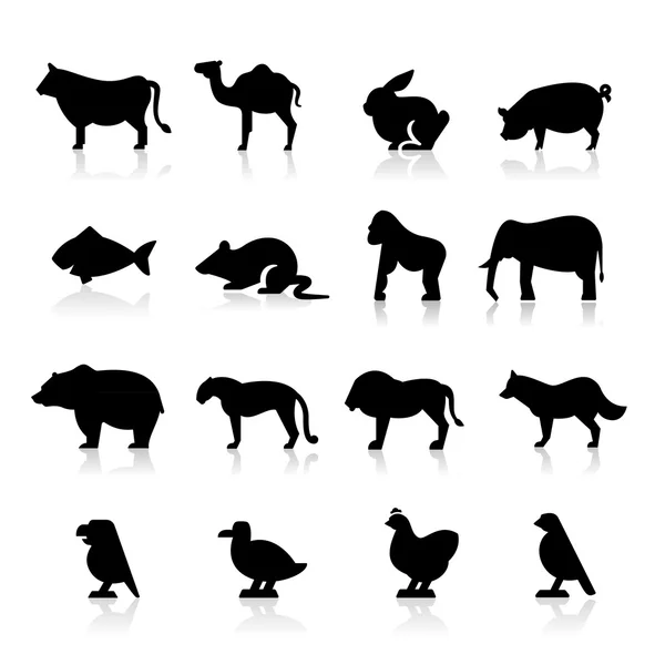 Dieren pictogrammen — Stockvector