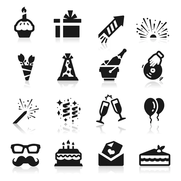 Icônes d'anniversaire — Image vectorielle
