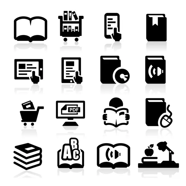 Conjunto de iconos de libros Elegante serie — Vector de stock