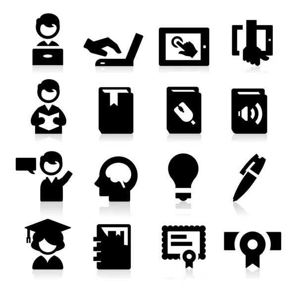 Education icons two — Stock Vector