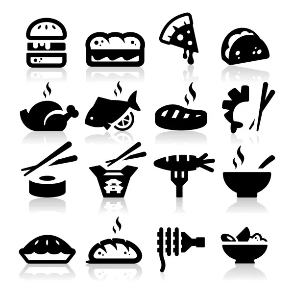 Food type Icons — Stock Vector