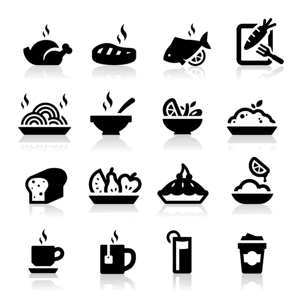 Food and Drink icons set Elegant series