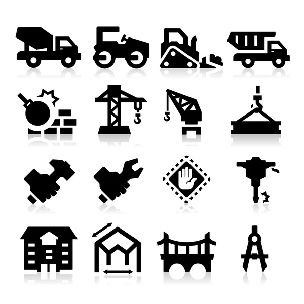 Heavy construction icons — Stock Vector