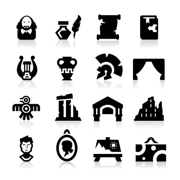 History and culture icons — Stock Vector