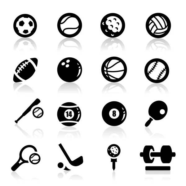 Conjunto de iconos deportivos Elegante serie — Archivo Imágenes Vectoriales