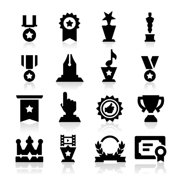 Iconos de medallas — Archivo Imágenes Vectoriales