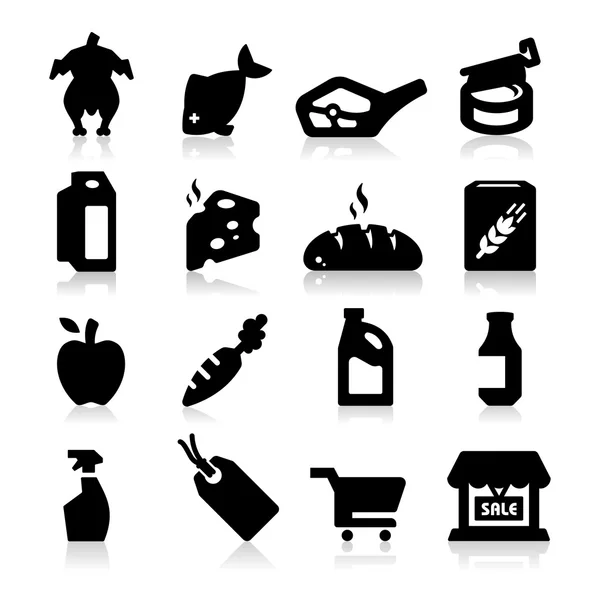 Supermarkt pictogrammen twee — Stockvector