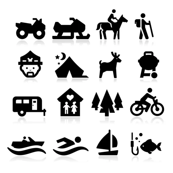 Iconos de recreación — Vector de stock