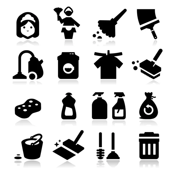 Iconos de limpieza — Vector de stock