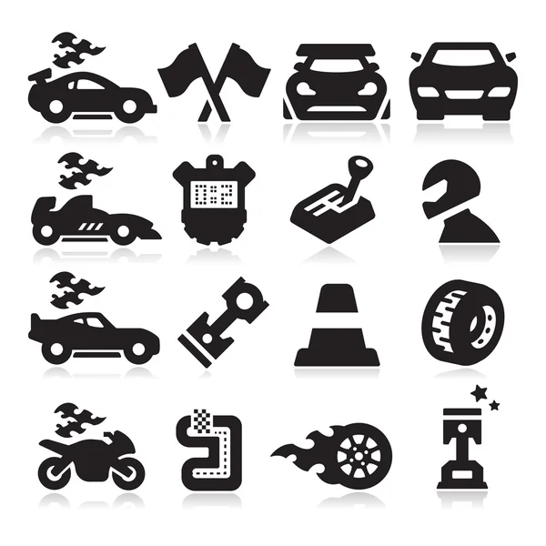Racing Icons — Stock Vector