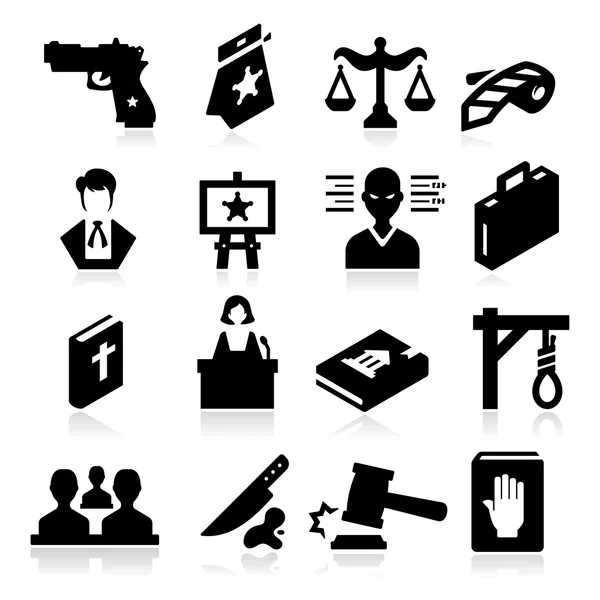 Law Icons — Stock Vector