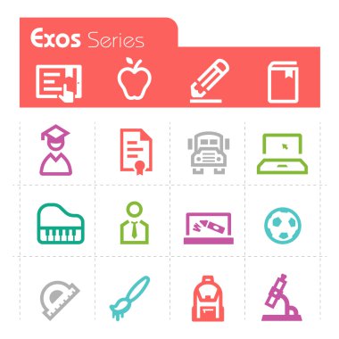 Eğitim simgeler exos serisi