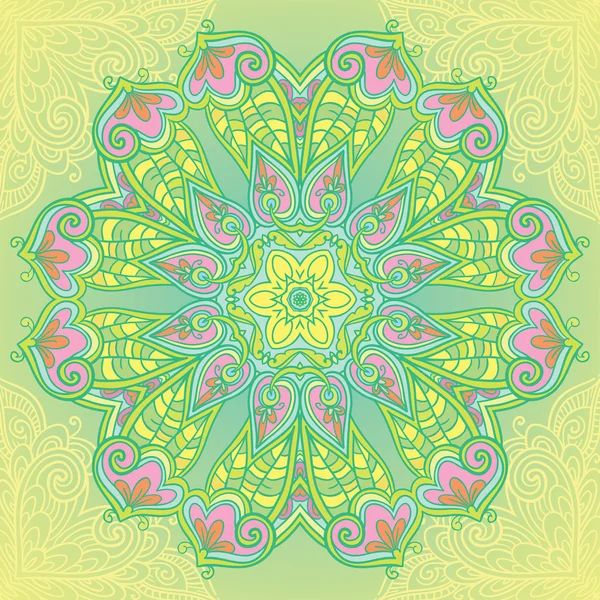 Mandala círculo ornamental — Vector de stock