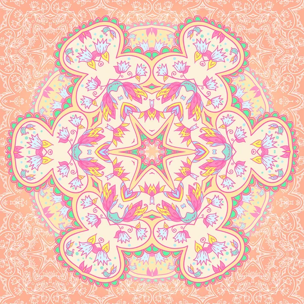 Mandala cercle arabesque fond — Image vectorielle
