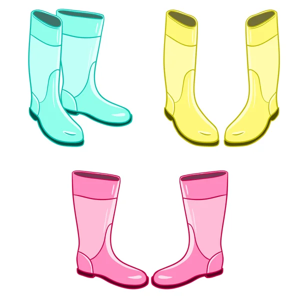 Isolated rubber gumboots — Stock Vector