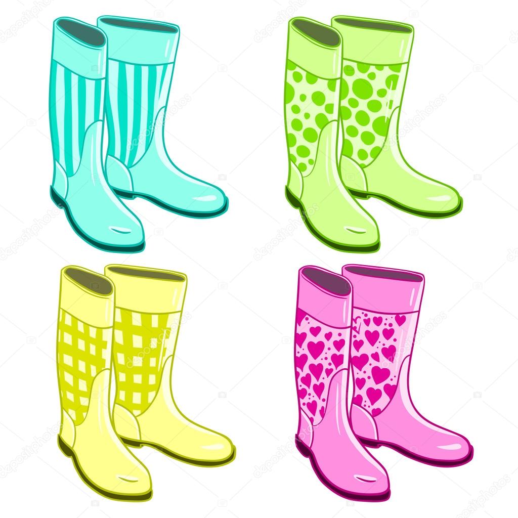 Isolated rubber gumboots