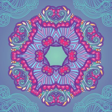 süs mavi ve mor mandala