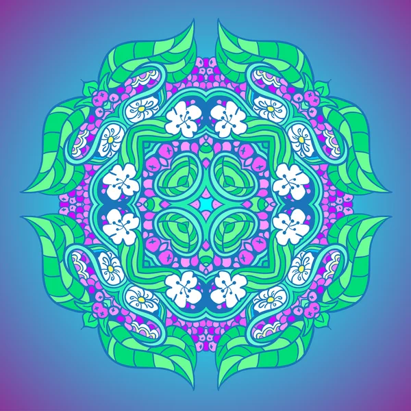 Mandala fiore d'uva — Vettoriale Stock